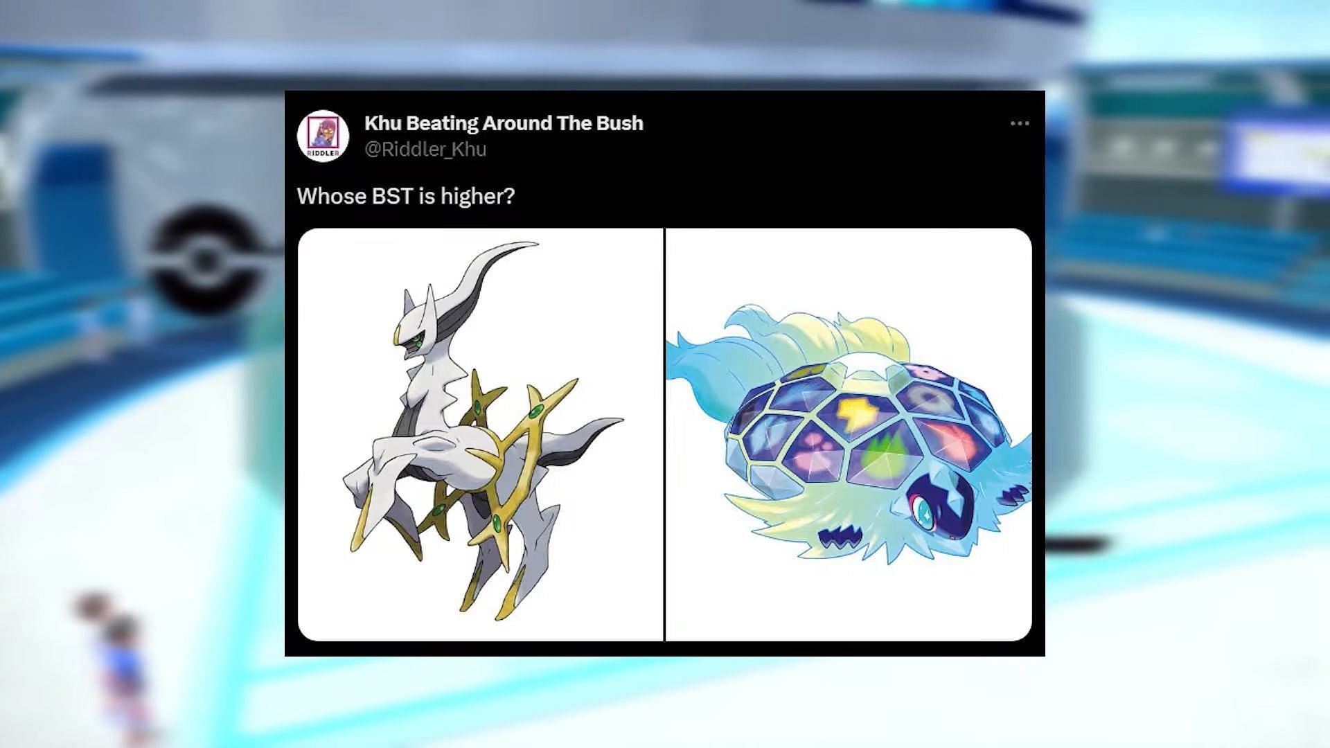 Terapagos might have a very high BST (Image via X/@Riddler_Khu)